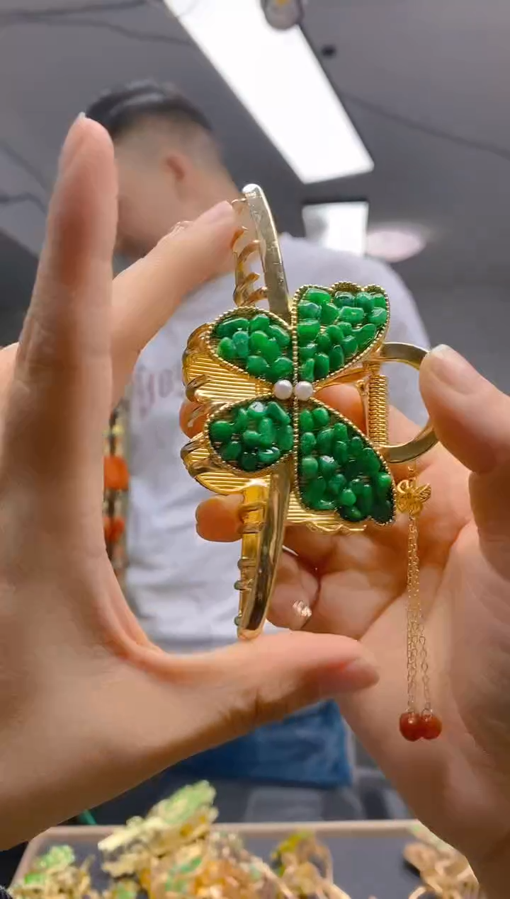 【闪购商品】翡翠耳饰合金0377翡翠发簪