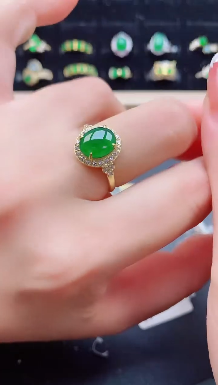 【闪购商品】翡翠戒指银S925镶嵌1212
