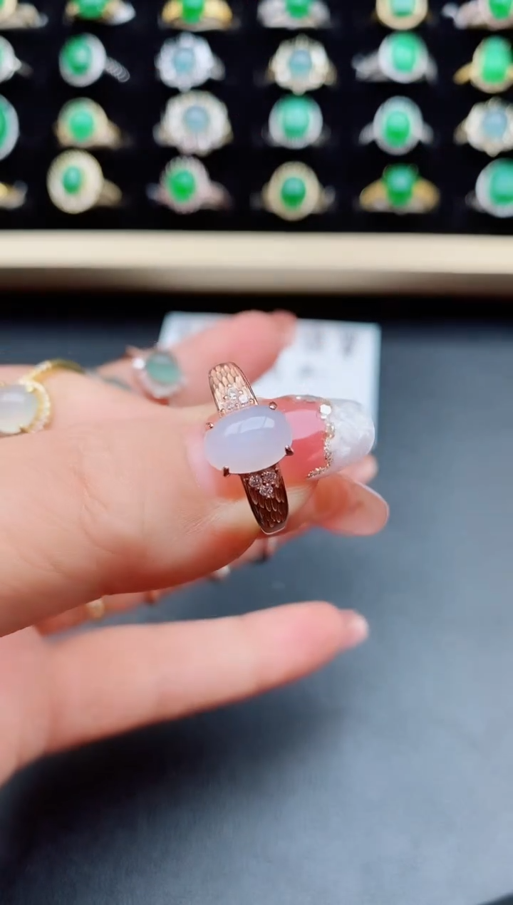 【闪购商品】翡翠戒指银S925镶嵌5080580