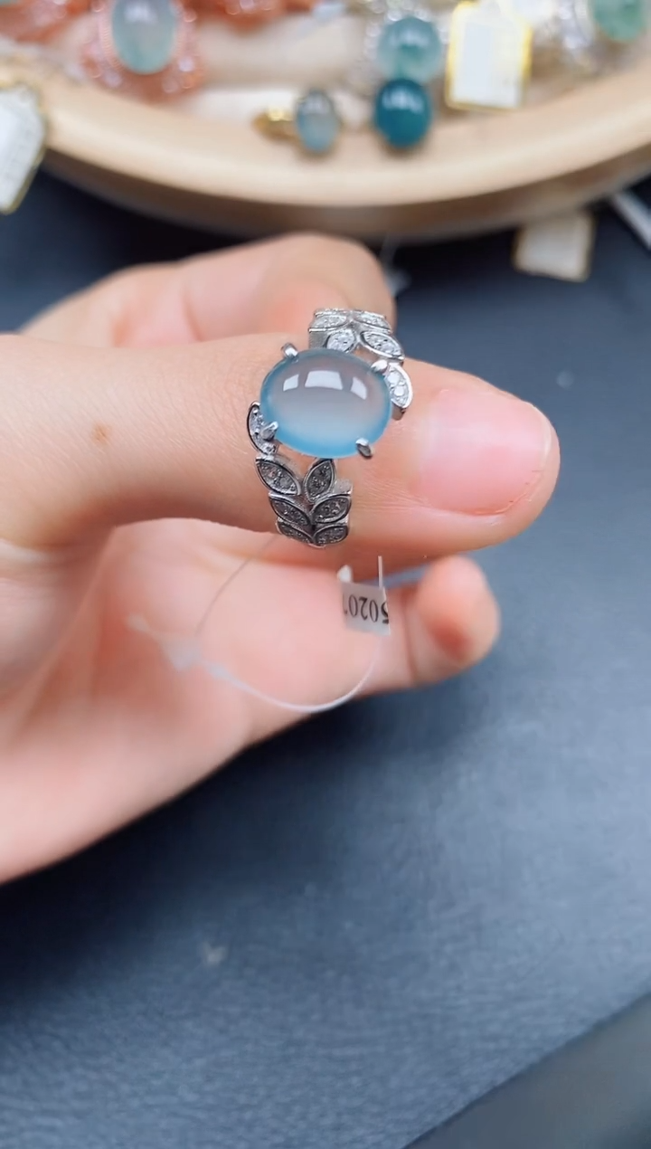 【闪购商品】翡翠戒指银S925镶嵌翡翠