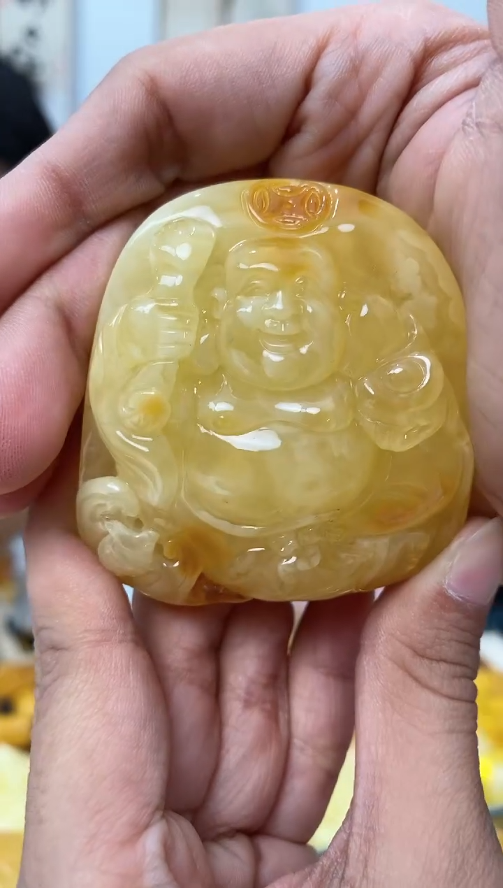 【闪购商品】蜜蜡裸石未镶嵌天然琥珀蜜蜡弥勒佛