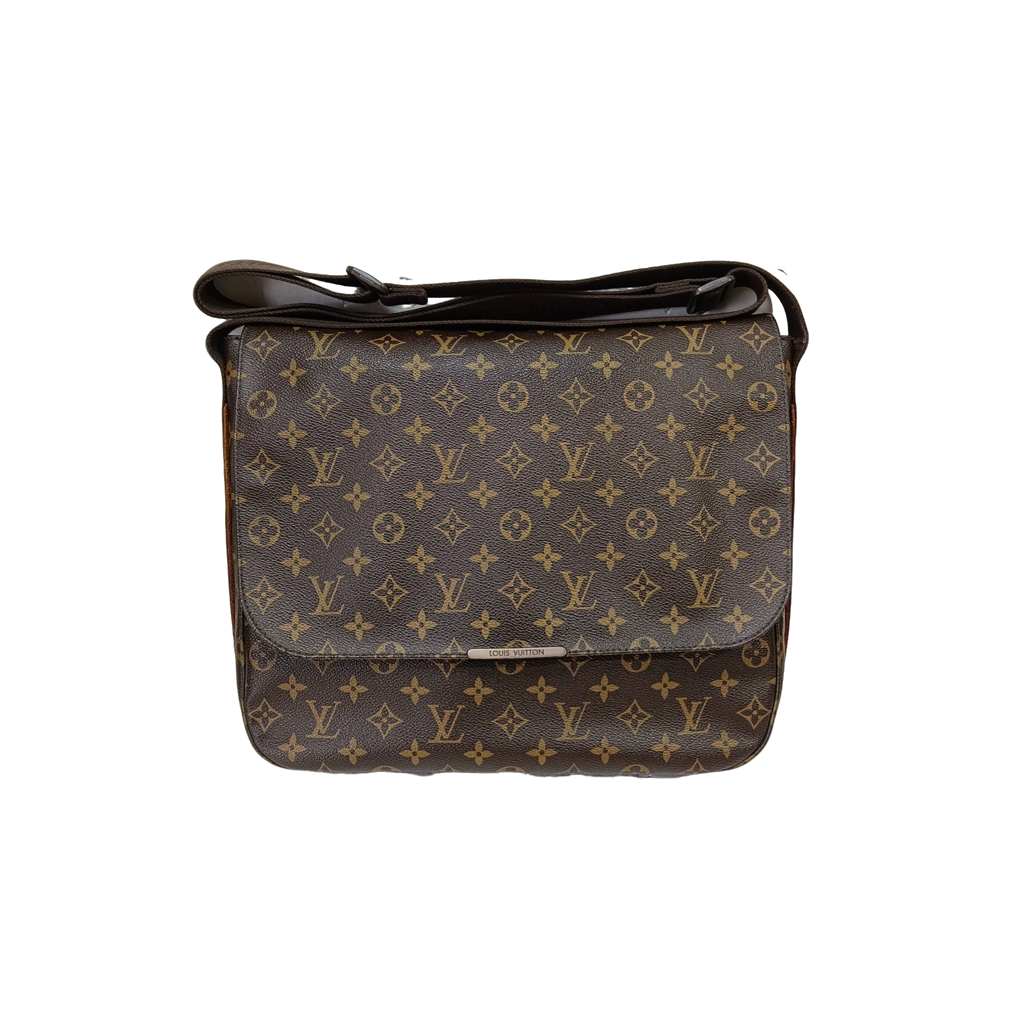99新 LouisVuitton/路易威登 97新男奢侈品棕老花翻盖单肩包/0819