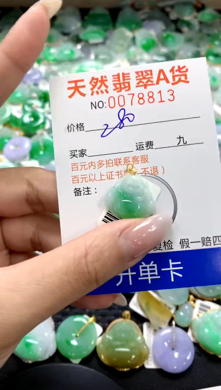 翡翠18K金镶嵌颈饰1111111111111111