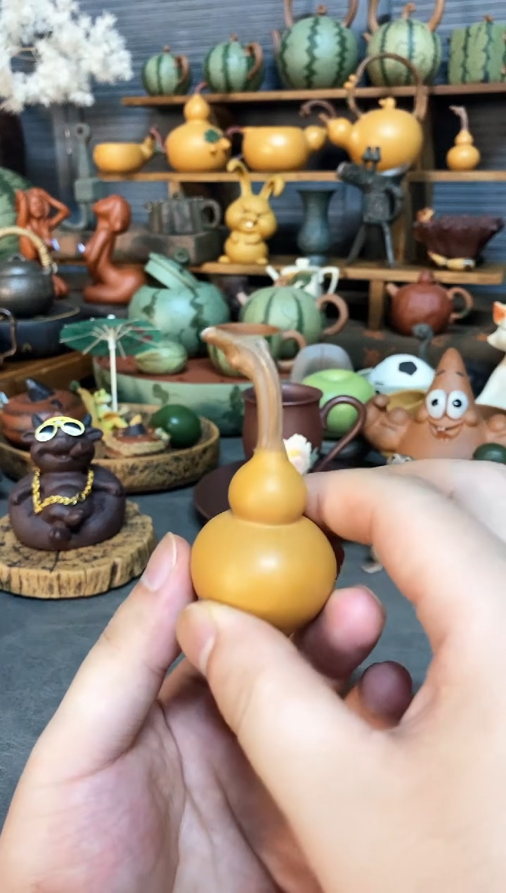 紫砂1紫砂商品葫芦手把件