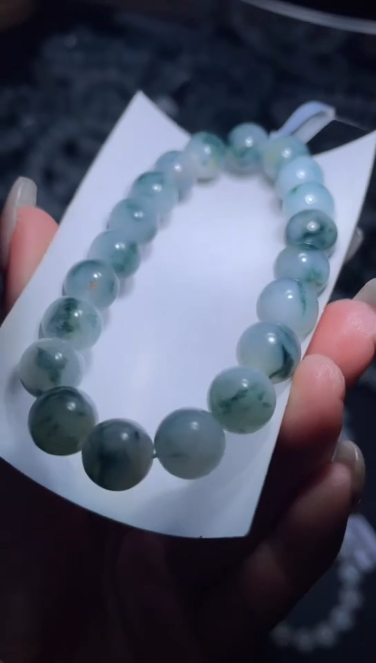 【闪购商品】定制翡翠未镶嵌天然缅甸A货翡翠手串28