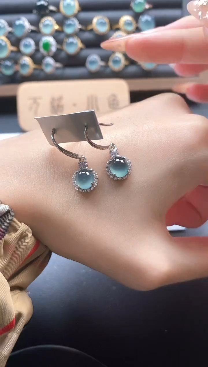 银S925镶嵌戒指翡翠5111