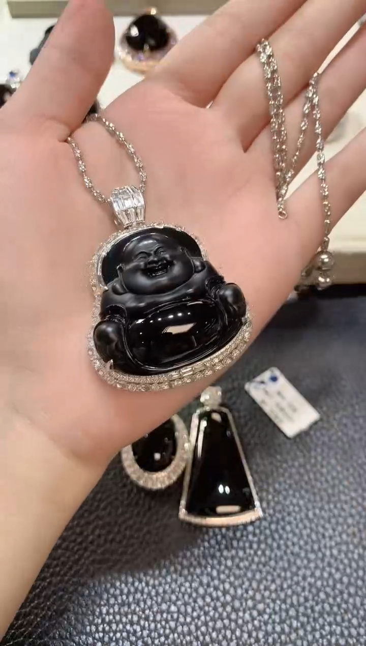 【闪购商品】翡翠吊坠(不含链)18K金镶嵌D150