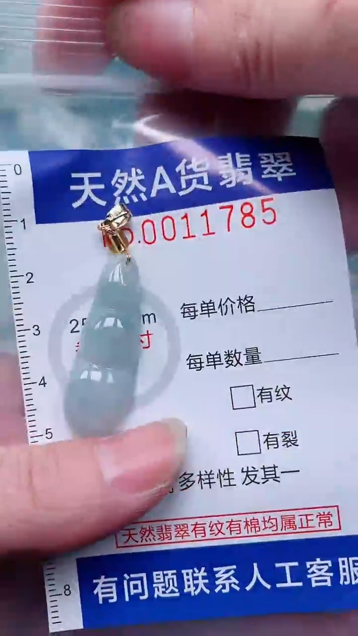 翡翠未镶嵌吊坠(赠链)1