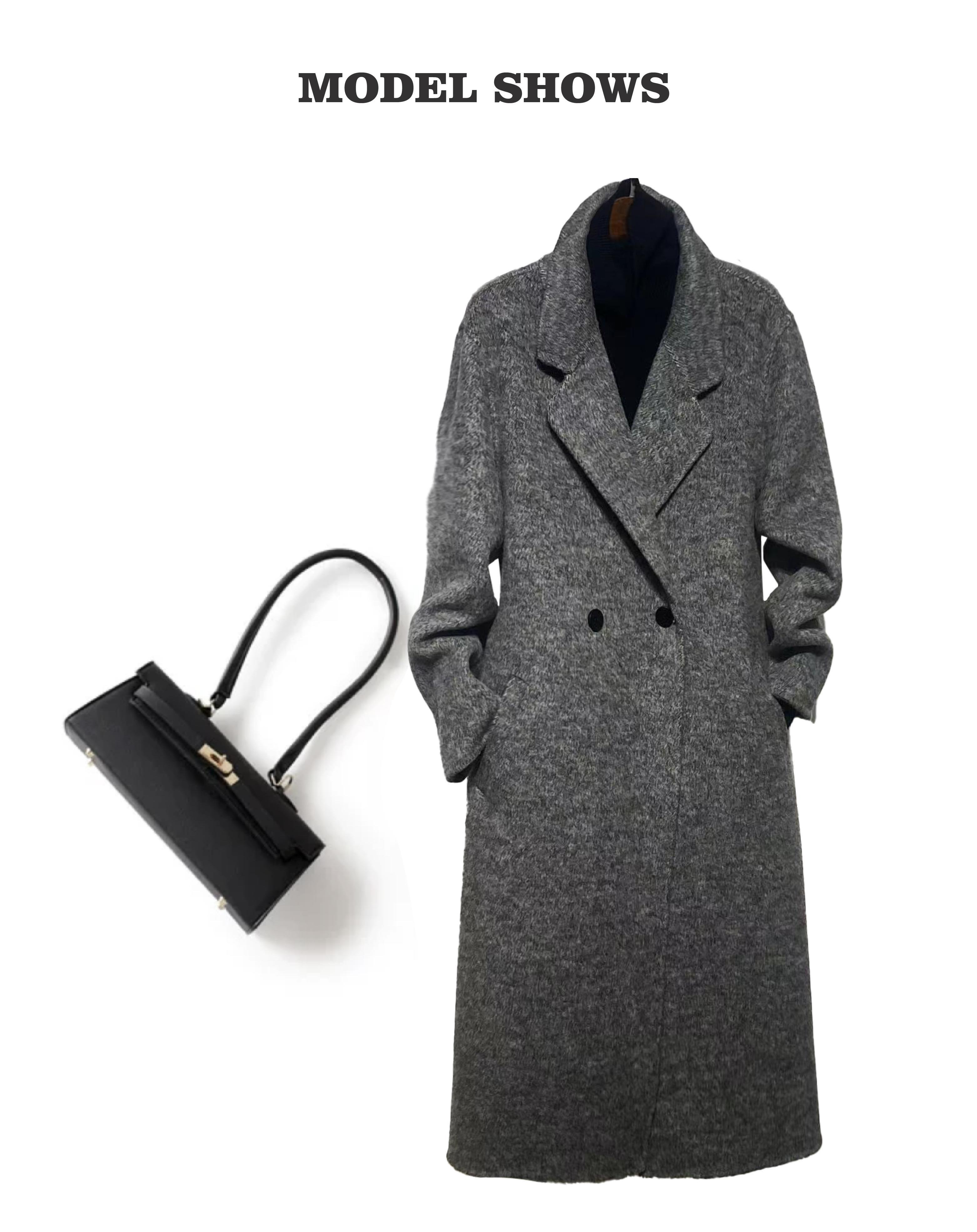 【牡丹推荐】雅·高端品质西装领女中长羊毛大衣