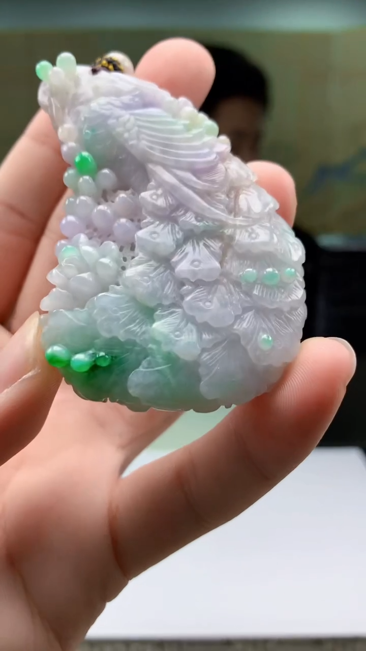 【闪购商品】定制翡翠未镶嵌4917bb-毛货挂件