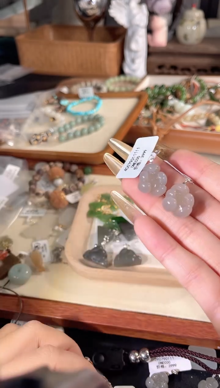 吊坠(不含链)银S925镶嵌和田玉多样性发其一孤品默认微瑕