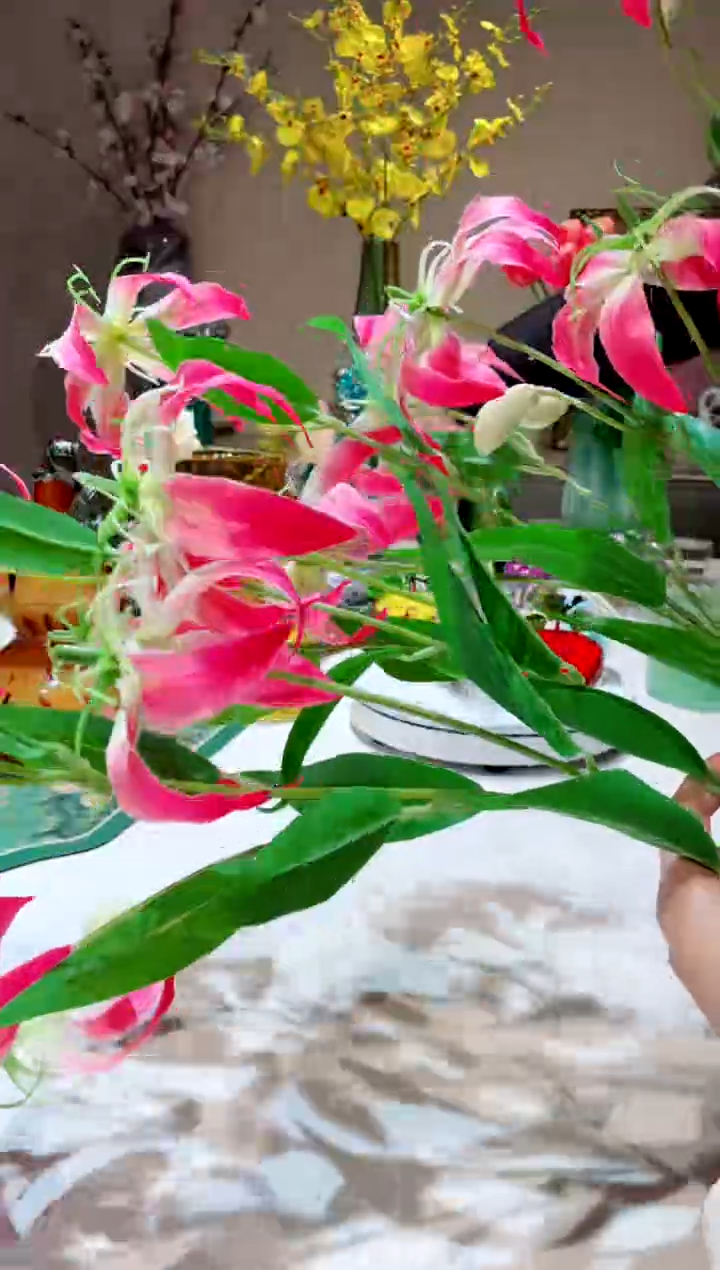 【闪购商品】琉璃手工艺品亚太百合花4只