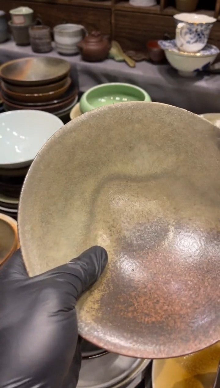 【闪购商品】瓷片160微瑕半山的斗盘1个