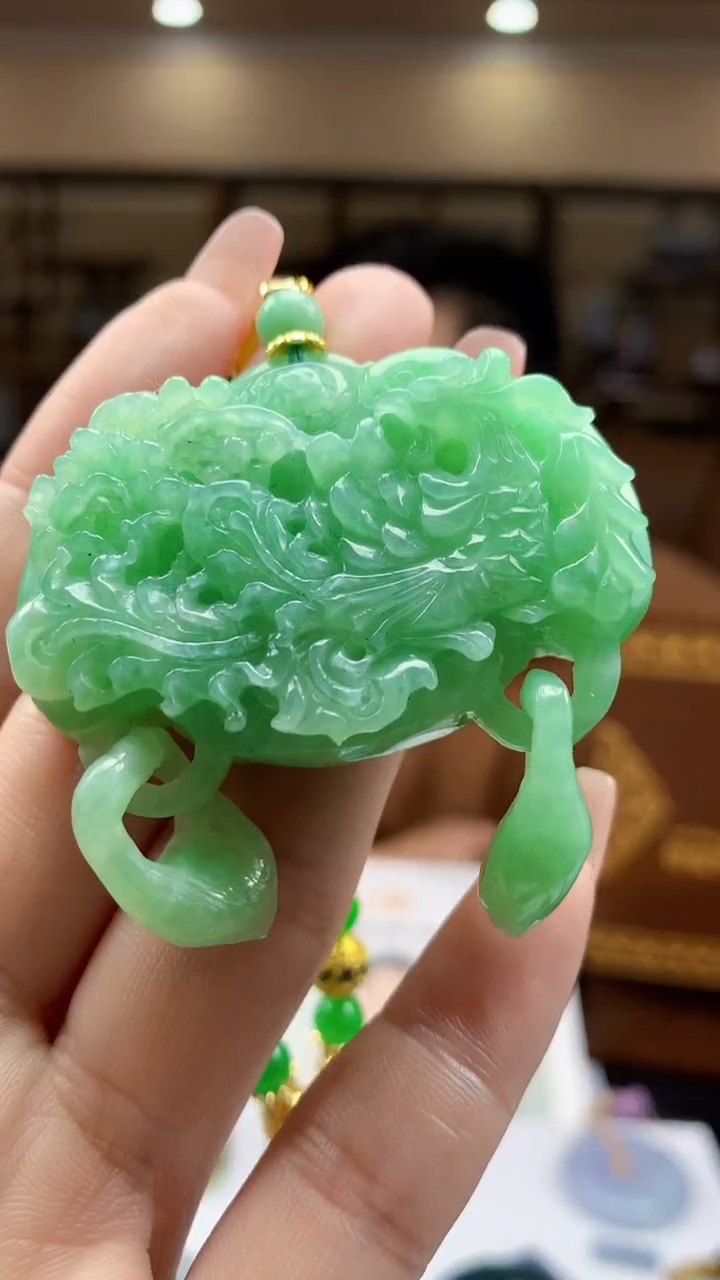 【闪购商品】定制翡翠未镶嵌1002ry-毛货挂件54