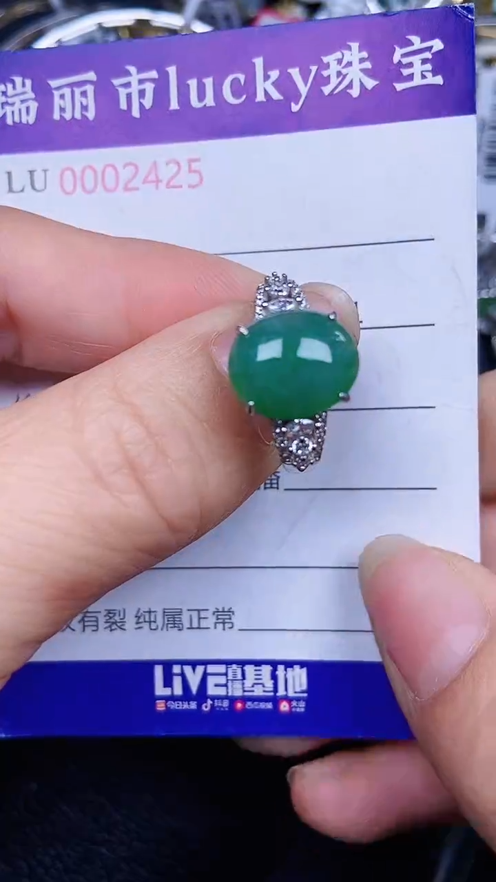 颈饰银S925镶嵌翡翠2425