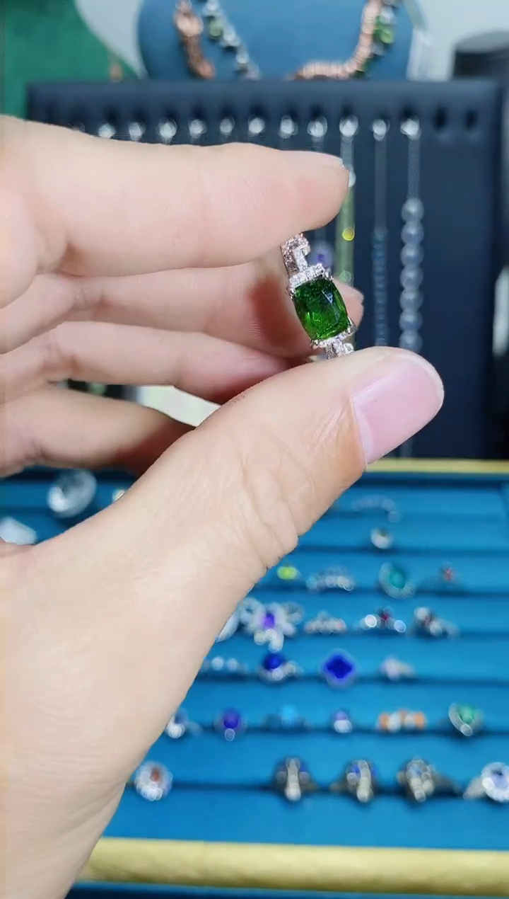 【闪购商品】透辉石1银S925镶嵌1121