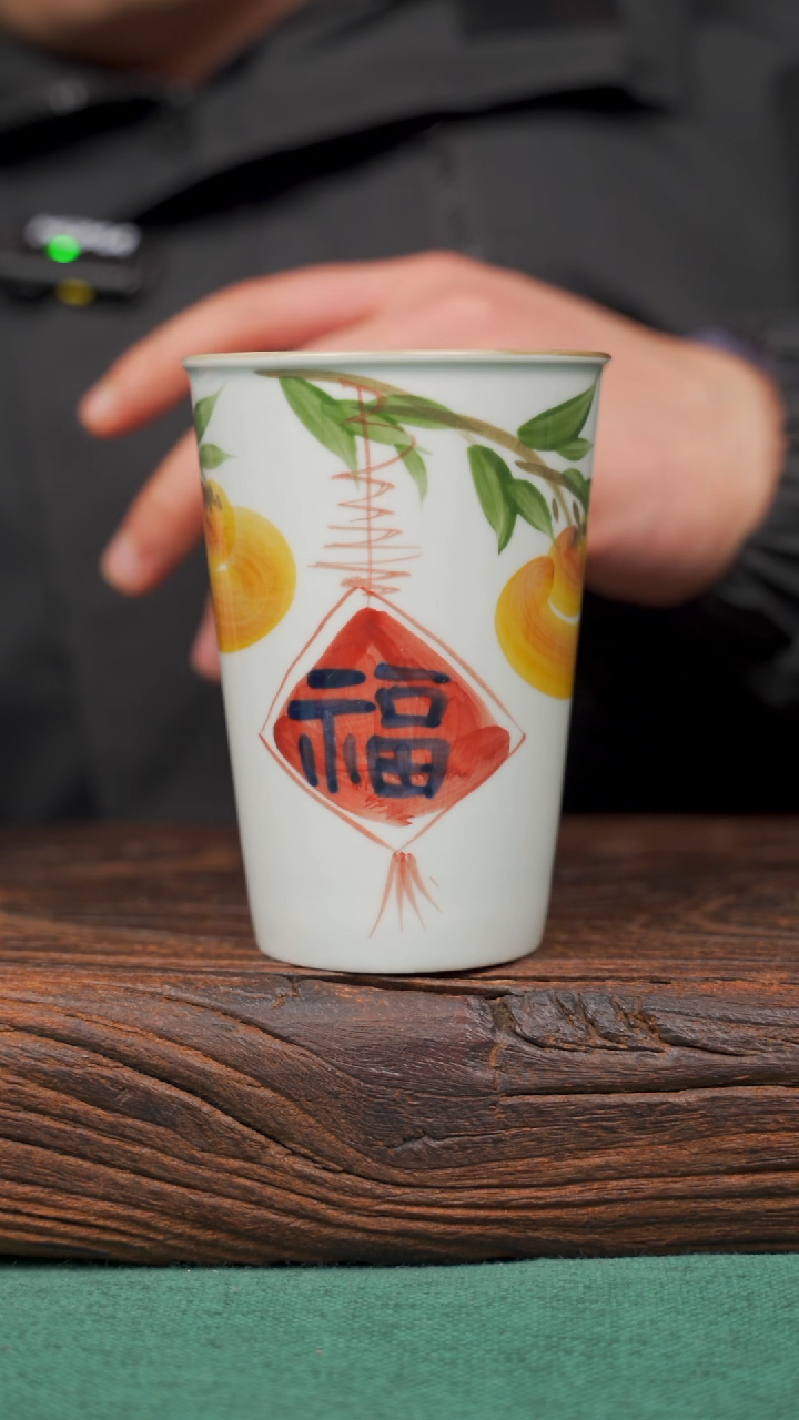 【闪购商品】瓷片102景德镇杯釉下手工手绘瓷器