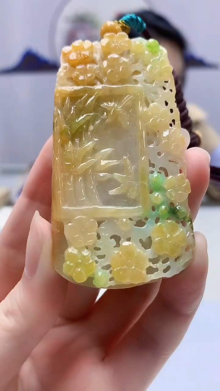 【闪购商品】定制翡翠未镶嵌3123zm-毛货挂件喜上眉梢189