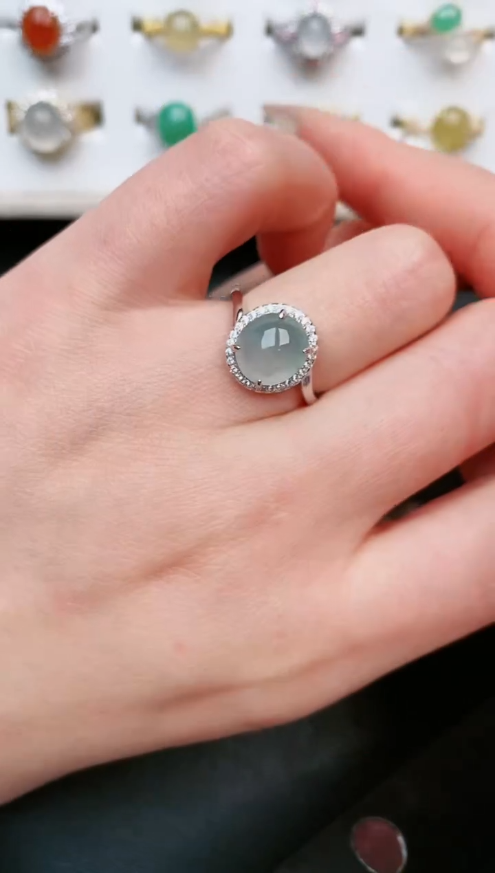 【闪购商品】翡翠戒指银S925镶嵌....