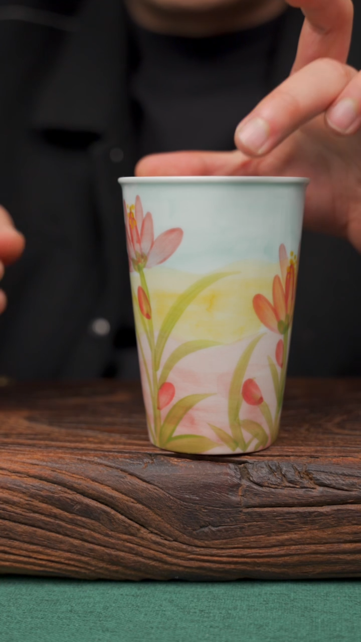 【闪购商品】瓷片43寻一缕瓷香杯釉下手工手绘瓷器