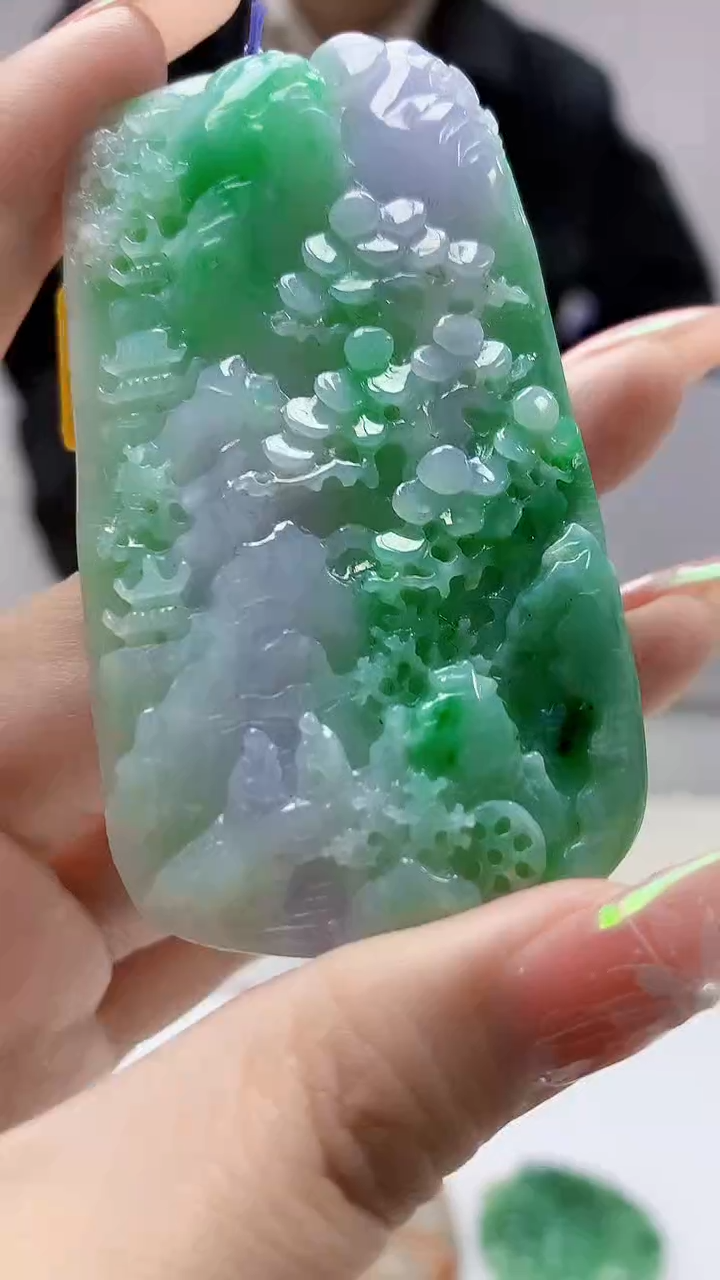 【闪购商品】定制翡翠未镶嵌5153DD-毛货挂件76