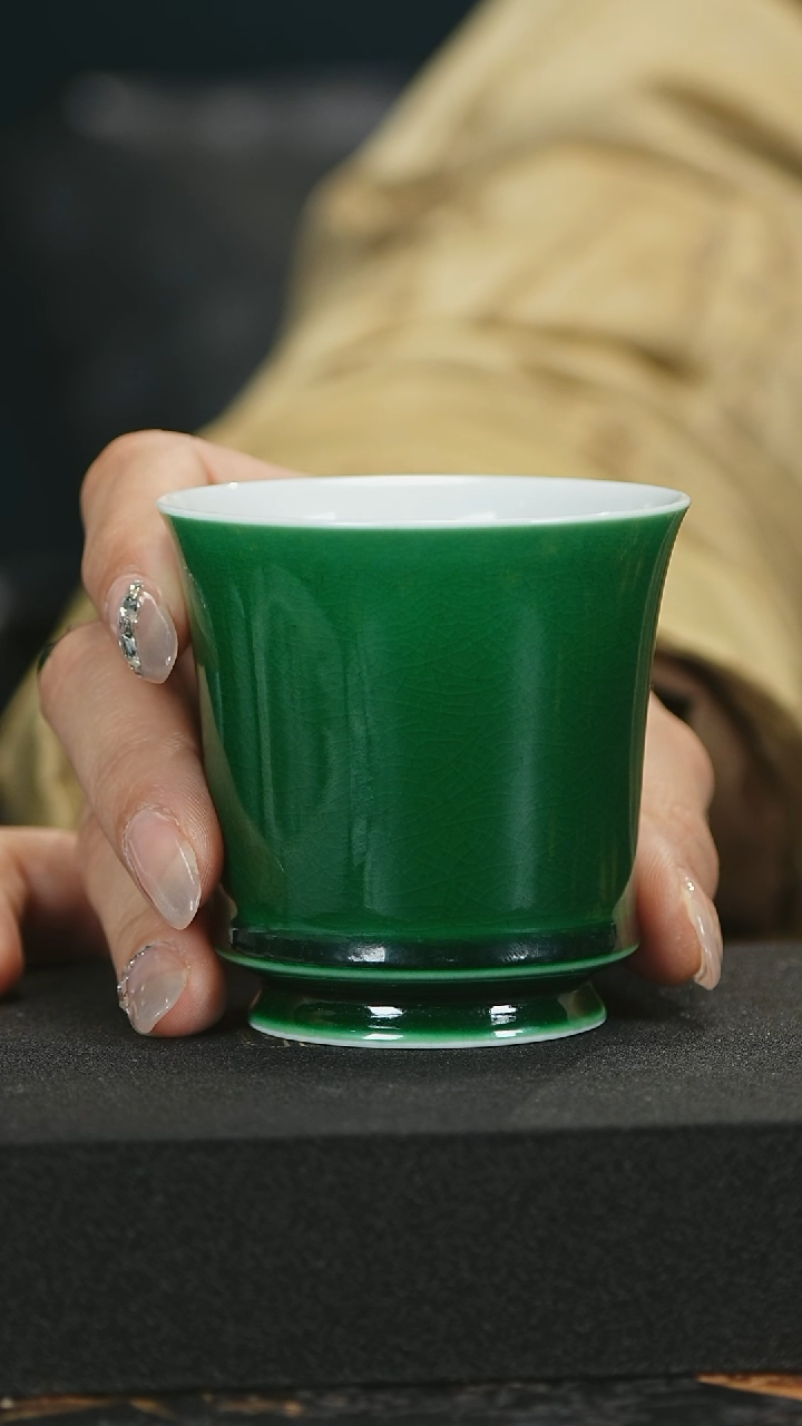 【闪购商品】瓷唐里郎窑绿马蹄杯