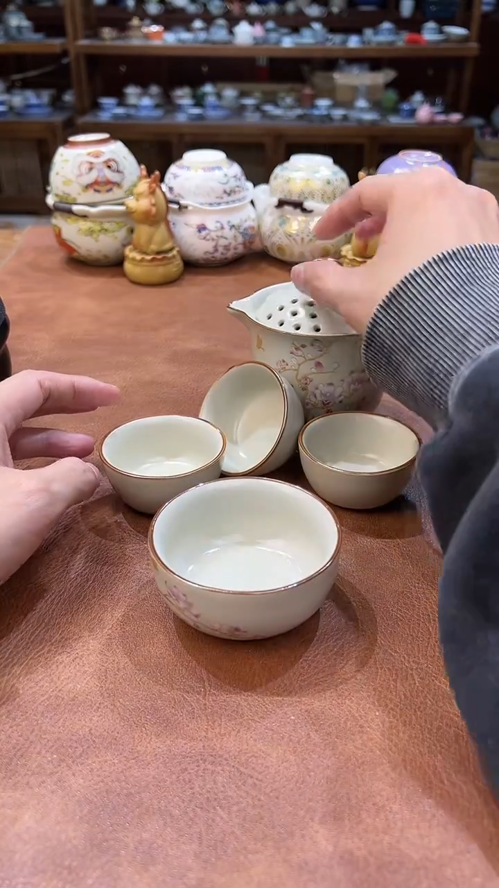 真的很便宜会开片的旅行茶具