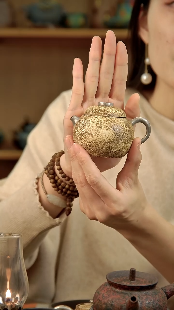 言野手作 粉引仿古小圆满壶