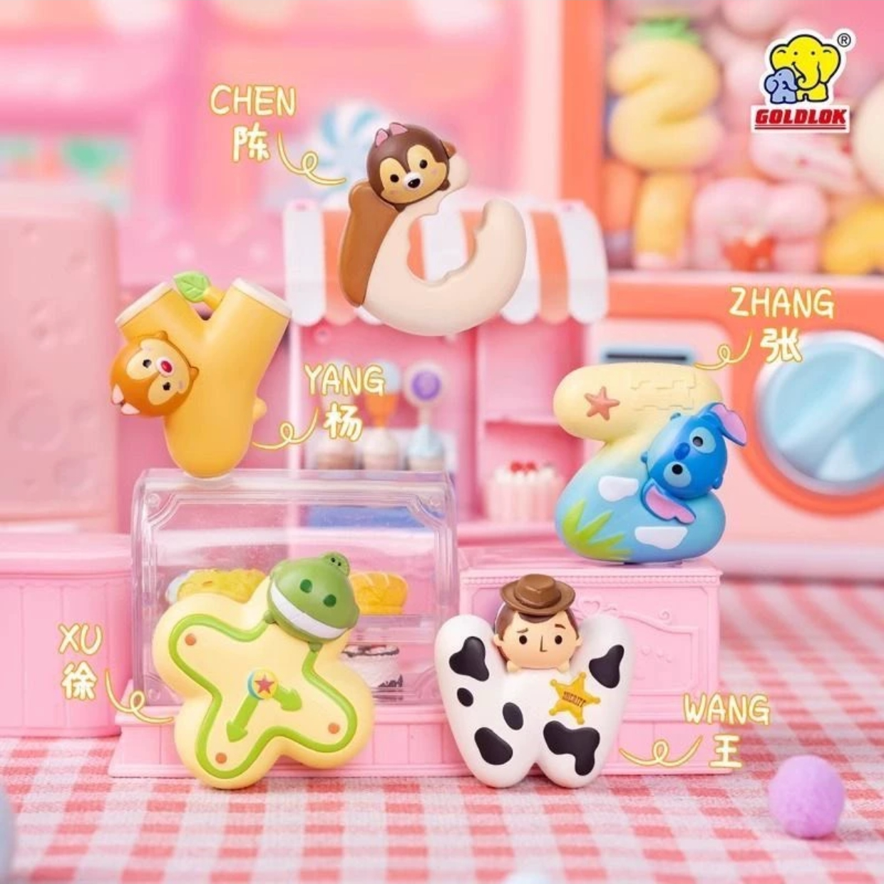 代拆 字母冰箱贴迪士尼松松TSUM TSUM系列潮玩盲袋