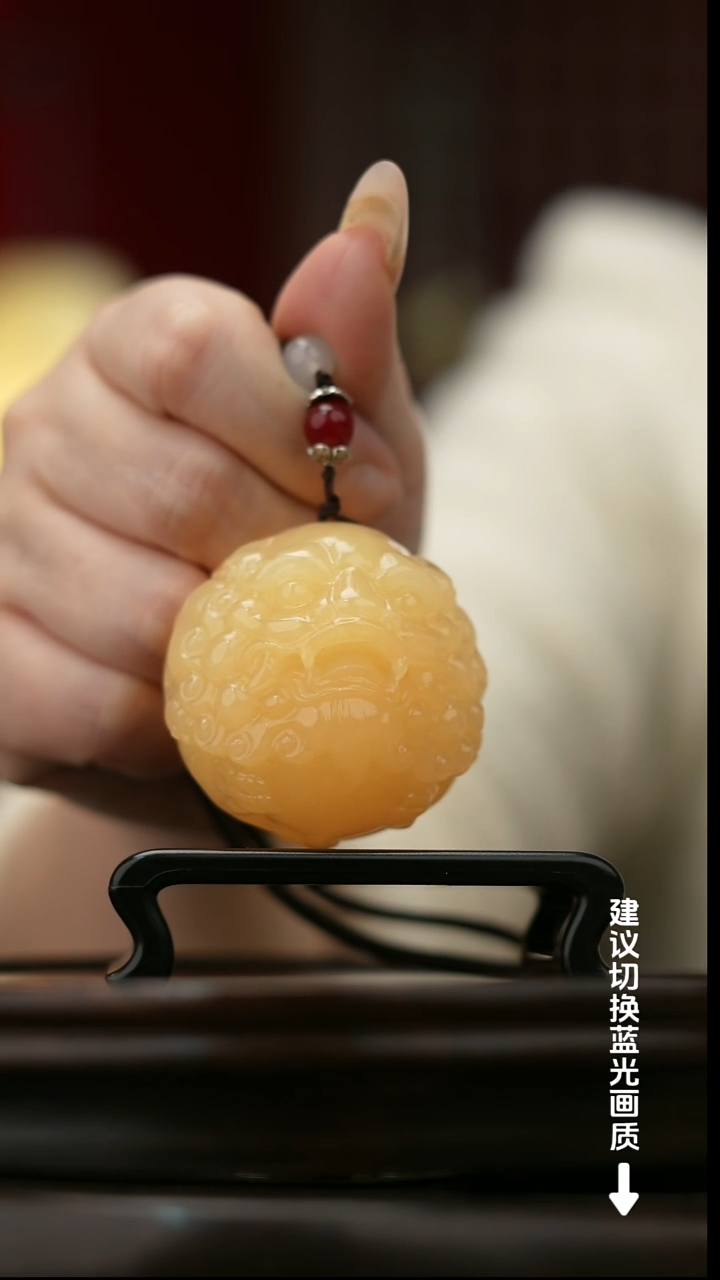 玉【醒狮貔貅】天然玉石手把件