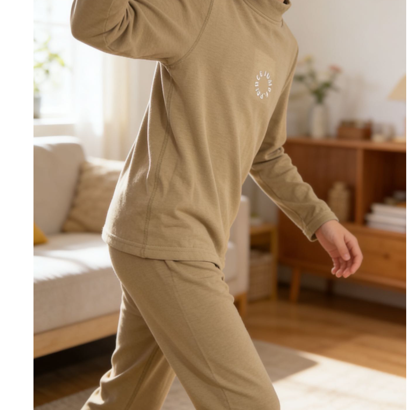 84127高端专享秋冬季儿童家居服套装咖啡色