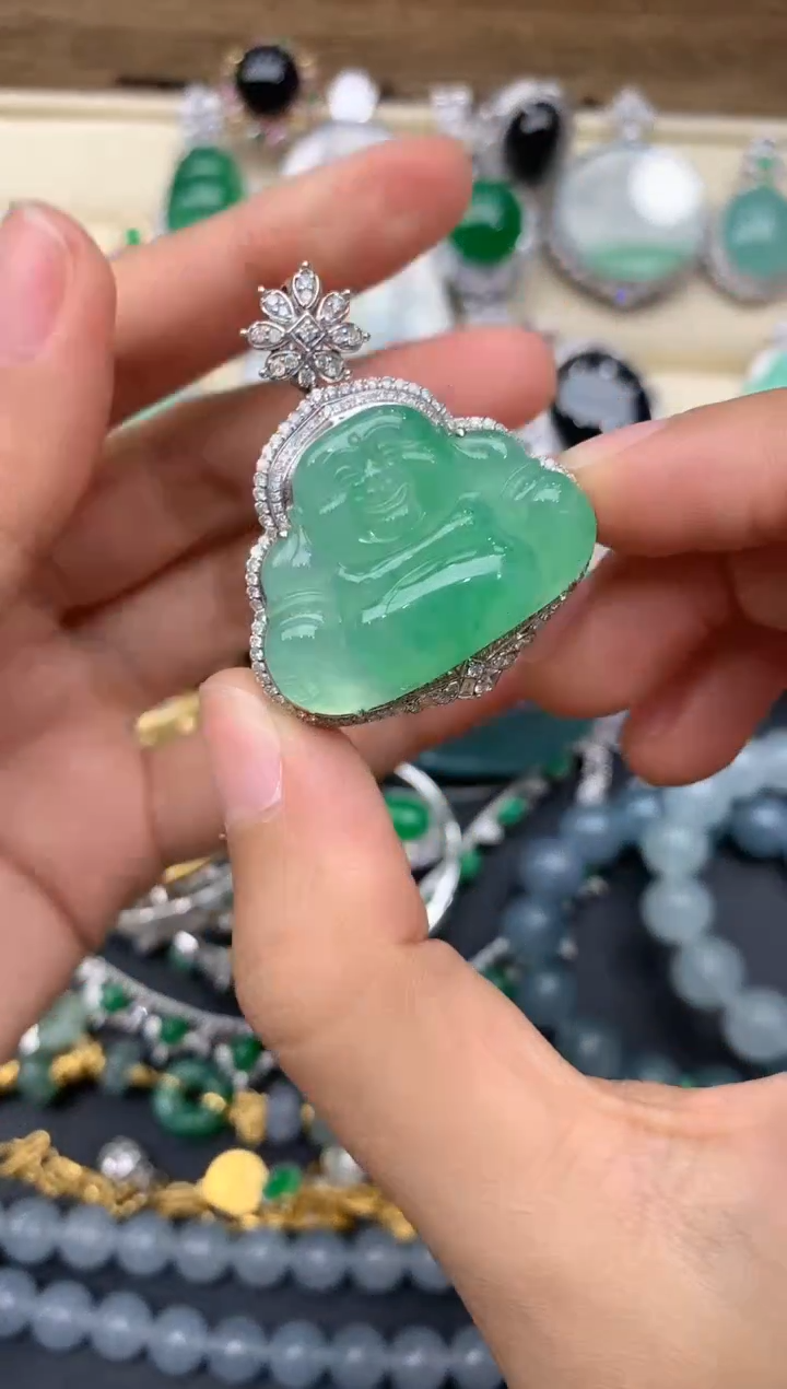 【闪购商品】翡翠颈饰18K金镶嵌307-中国好珍宝