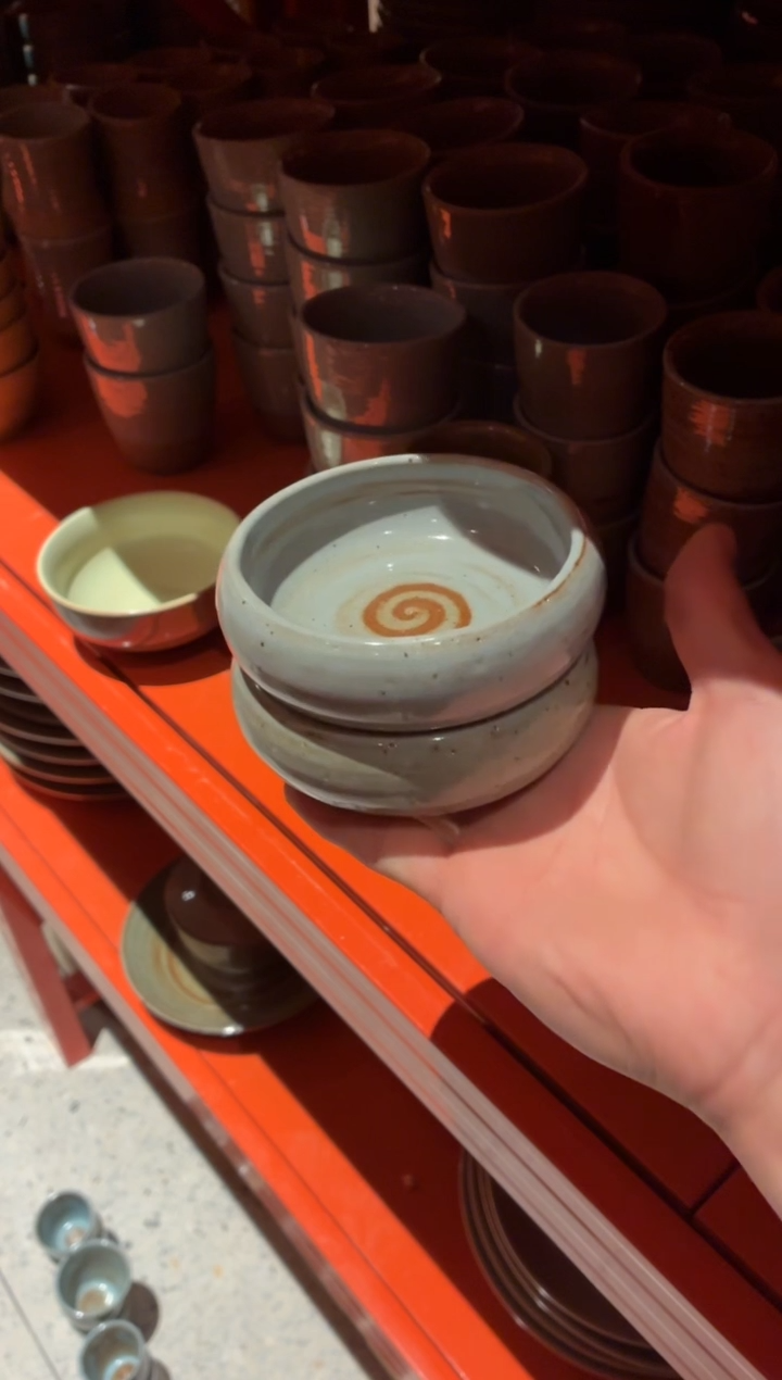 瓷片3.5寸蓝麻点小碟（拍一发二）