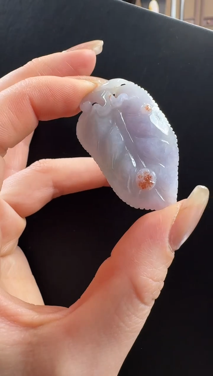 颈饰未镶嵌翡翠叶子