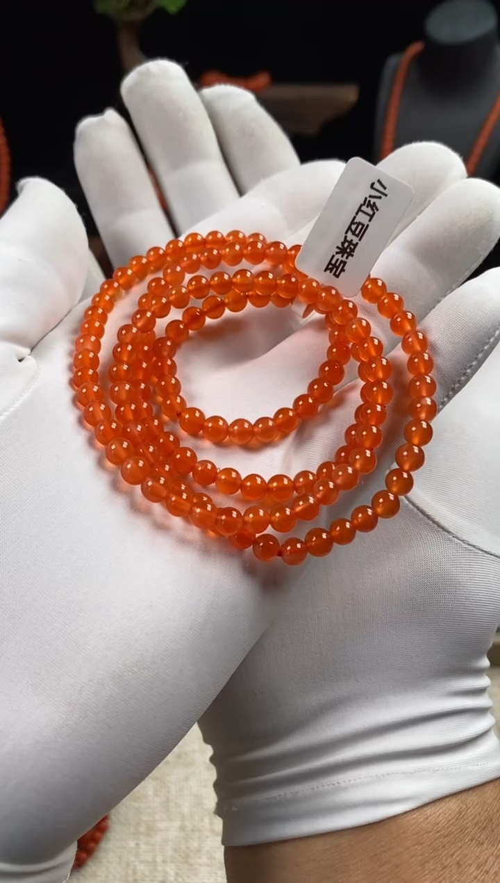 【闪购商品】南红玛瑙手串未镶嵌手串5mm+