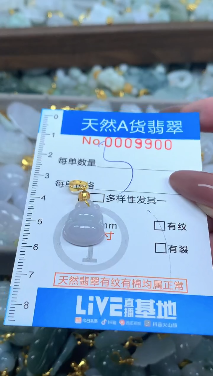 颈饰未镶嵌翡翠净货挂件-9900