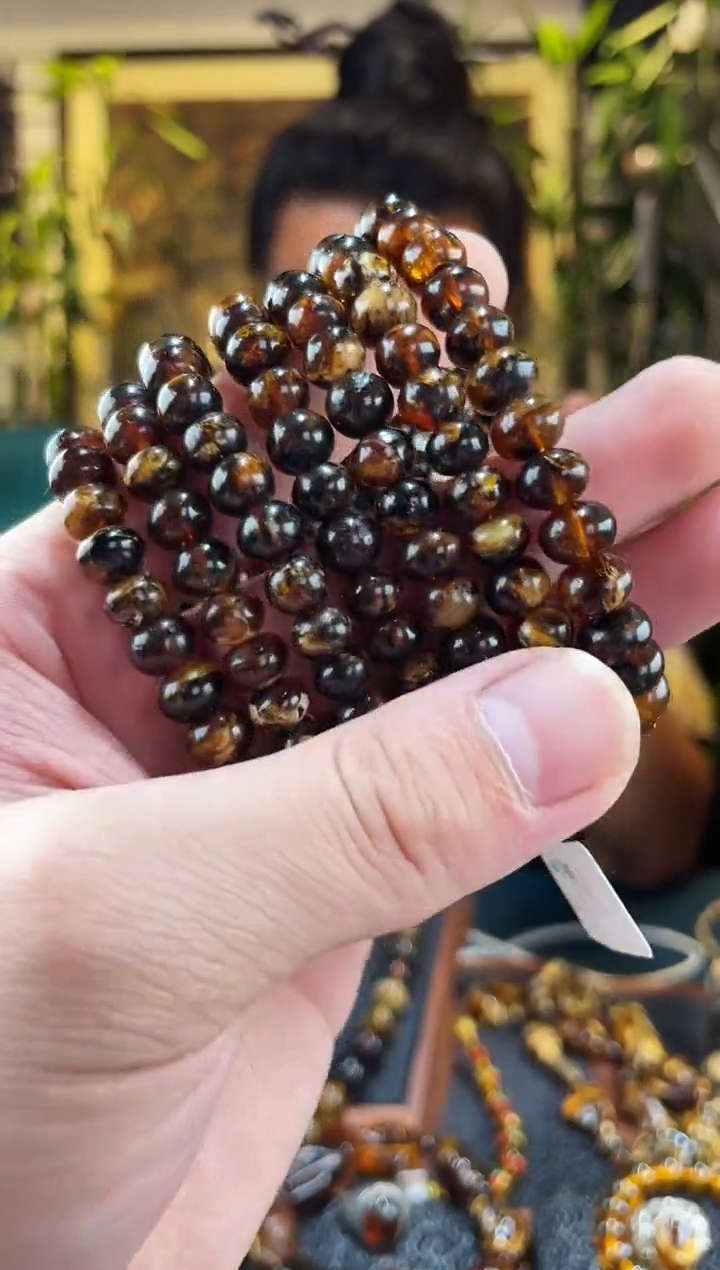 【闪购商品】琥珀裸石未镶嵌7mm抚顺手串多样性发其中一件