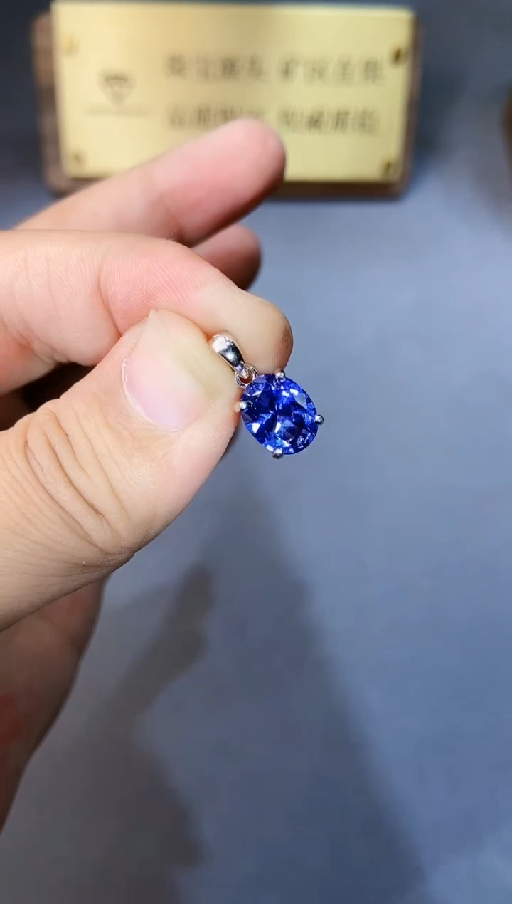 【闪购商品】蓝宝石颈饰银S925镶嵌354