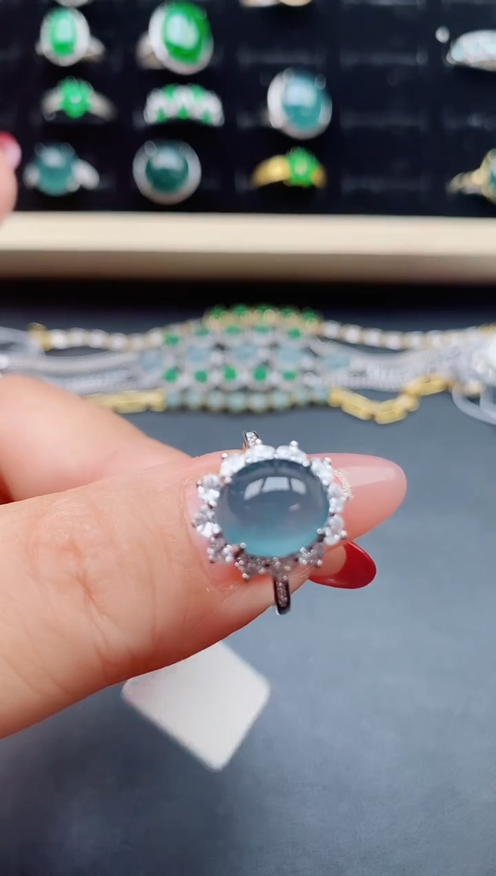 【闪购商品】翡翠戒指银S925镶嵌321321