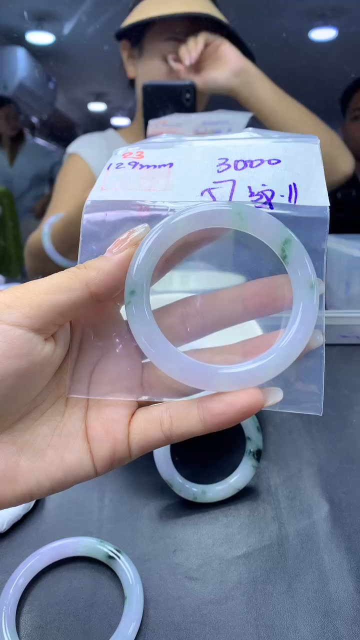 未镶嵌定制翡翠23手镯57纹+3000元+拍一发一