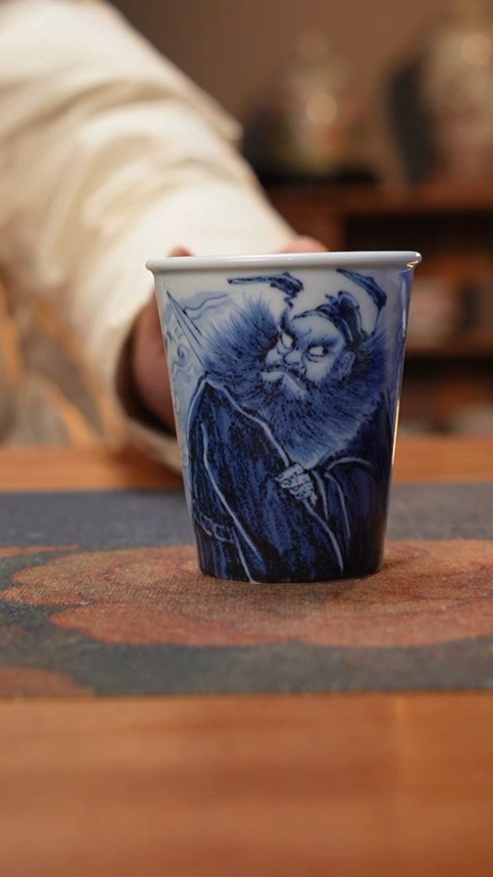 【闪购商品】康亭守艺禅意系列：钟馗赐福可乐杯