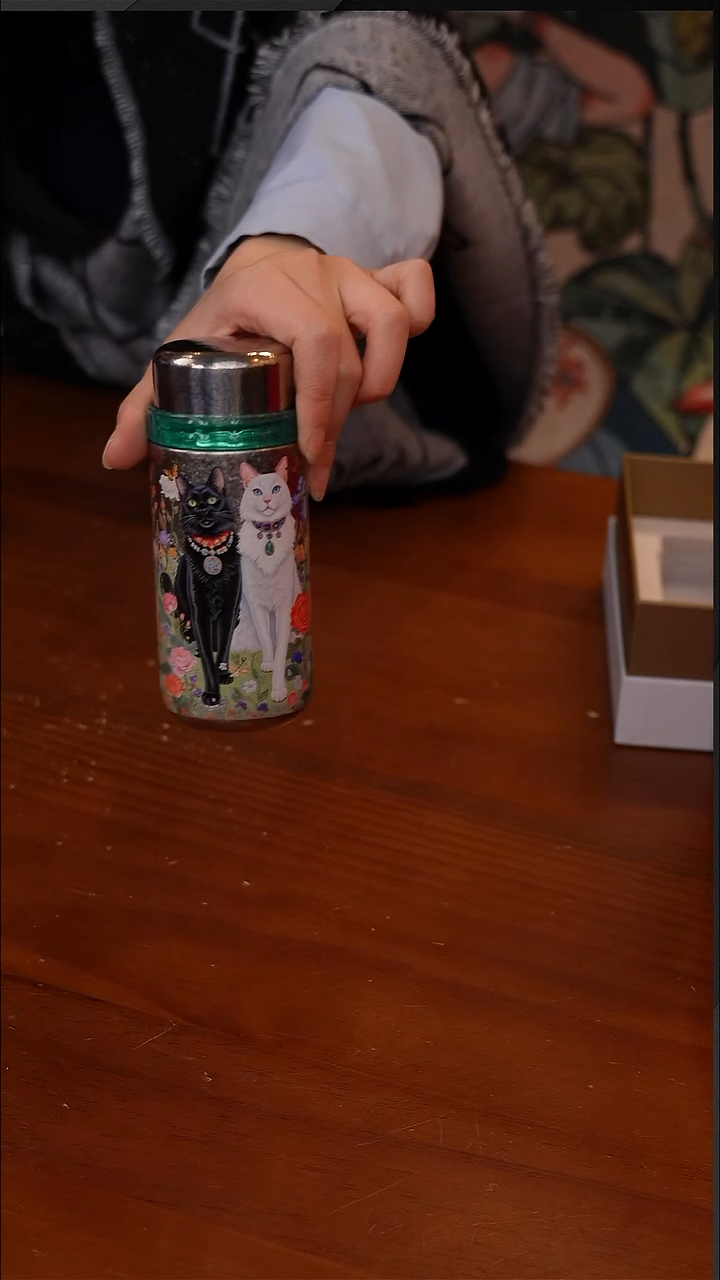 陶70-纯钛口袋杯200ml-富贵猫【CF6178】