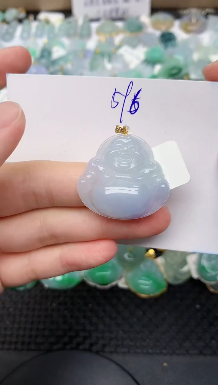 翡翠18K金镶嵌颈饰天然缅甸A货翡翠百元以上9元证书费自理