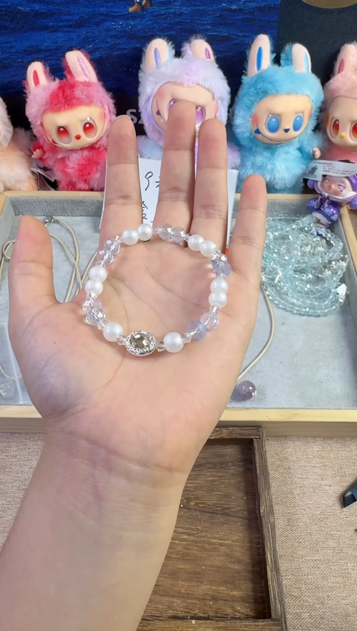 无合成金属44仿海宝宝锆石琉璃手串