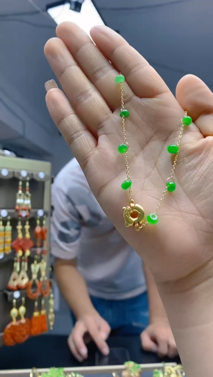 【闪购商品】翡翠耳饰合金0420翡翠手链