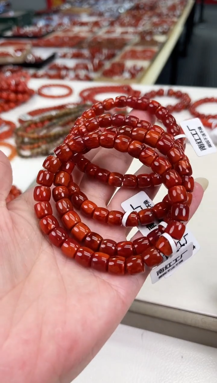 南红玛瑙瓦西直切手串8+未镶嵌（多样式发其一）