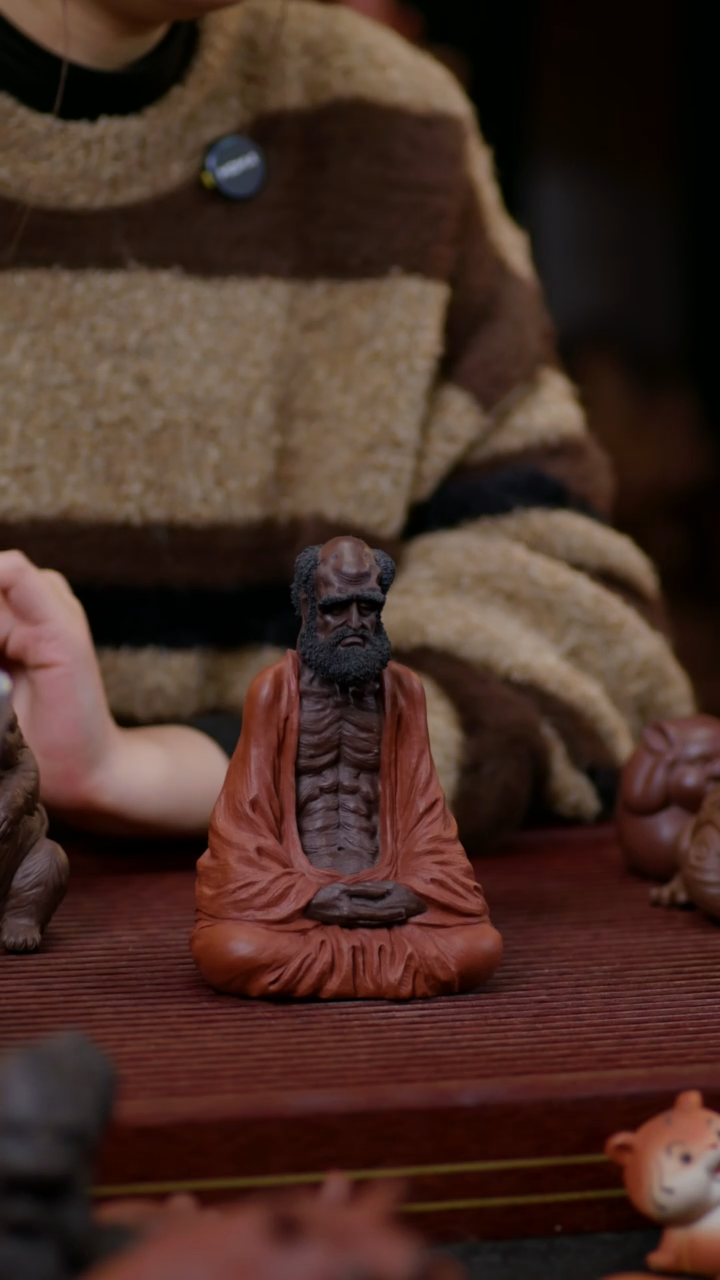 【闪购商品】紫砂茶宠精工达摩，