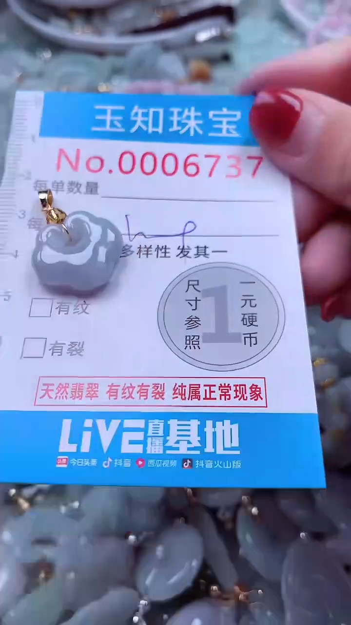 吊坠(不含链)未镶嵌翡翠6737