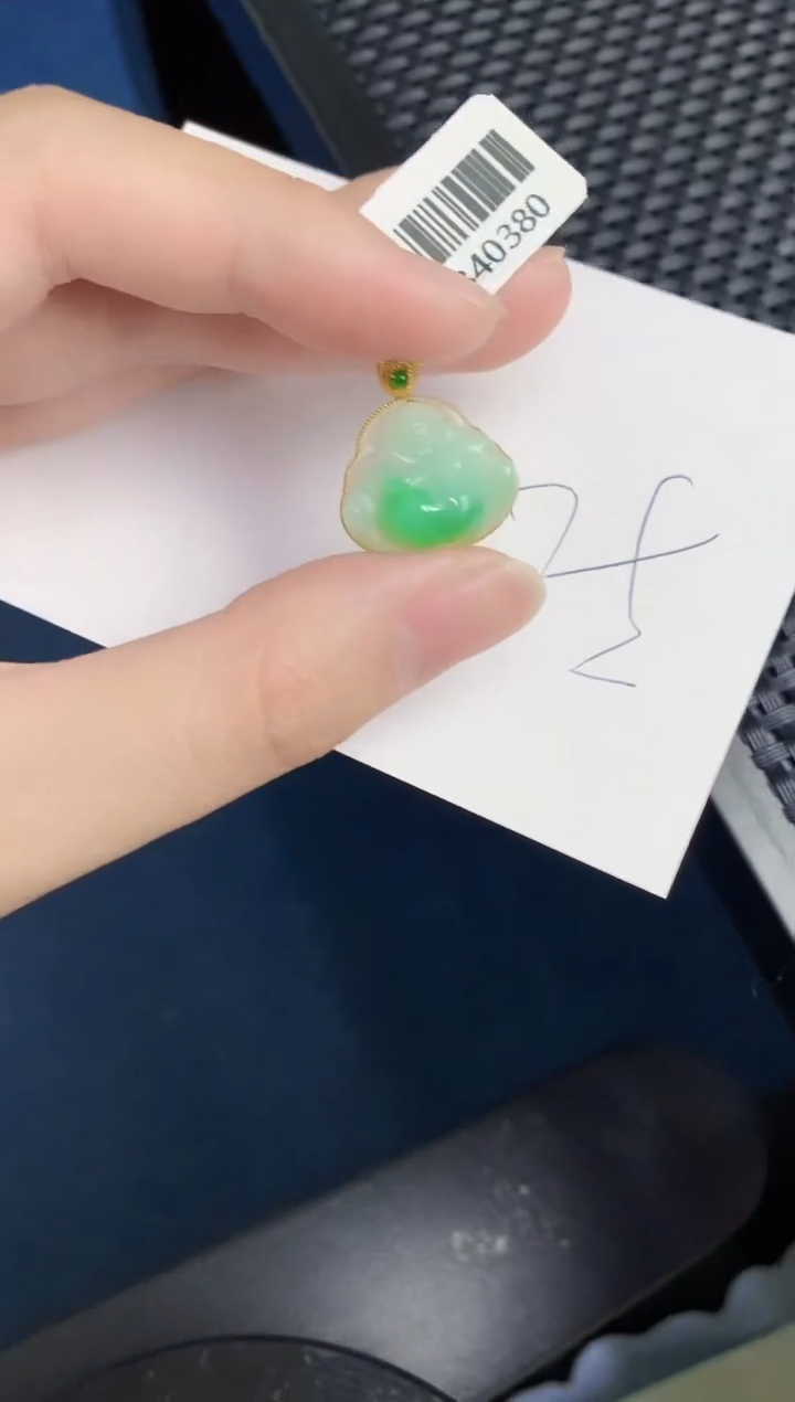 【闪购商品】翡翠颈饰18K金镶嵌0000000000