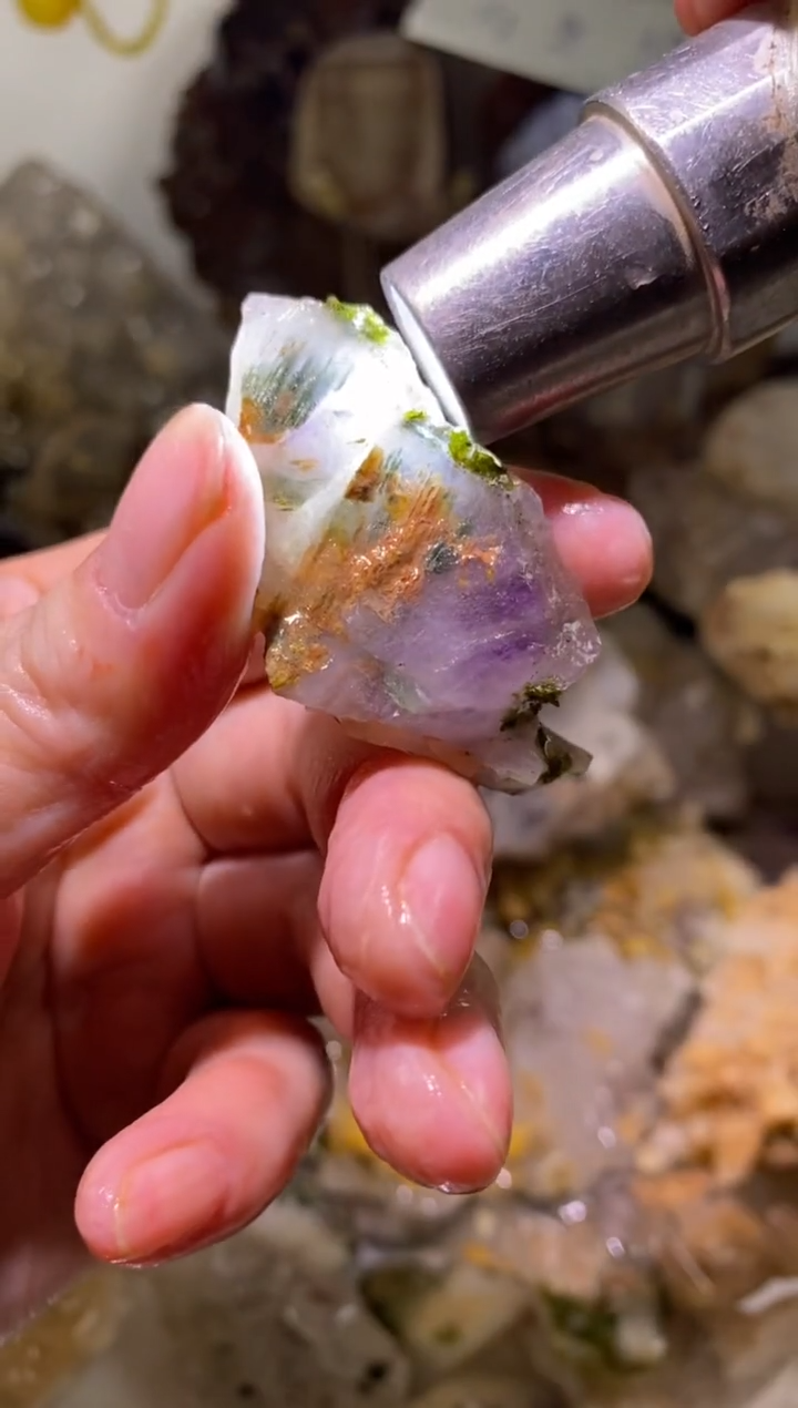 未镶嵌珠宝半成品水晶25号绿发晶+四川超七花园水晶